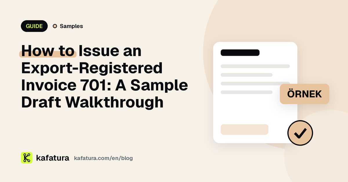 How to Issue an Export-Registered Invoice 701: A Sample Draft Walkthrough